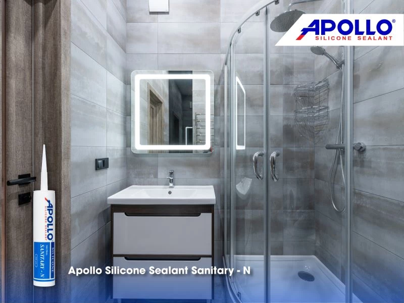 Apollo Silicone Sanitary - N là chất keo chuyên dụng để thi công tại các khu vực ẩm ướt